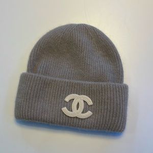 Cashmere Beanie, taupe color